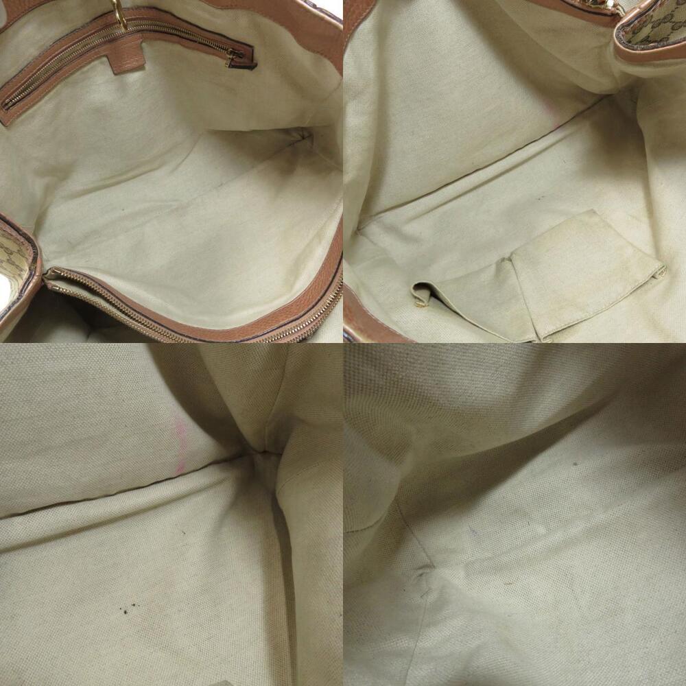 Gucci canvas signature braided leather tote Bella GG monogram - Picture 5 of 11